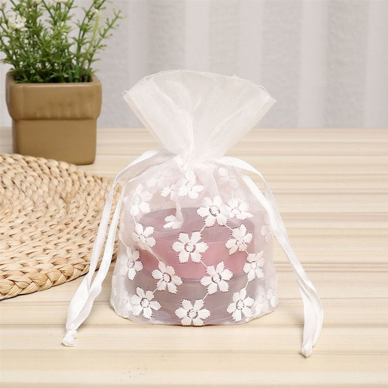 Picture of Floral Embroidered Organza Bags