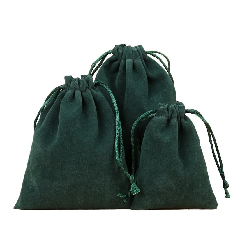 Dark green velvet bag hotsell
