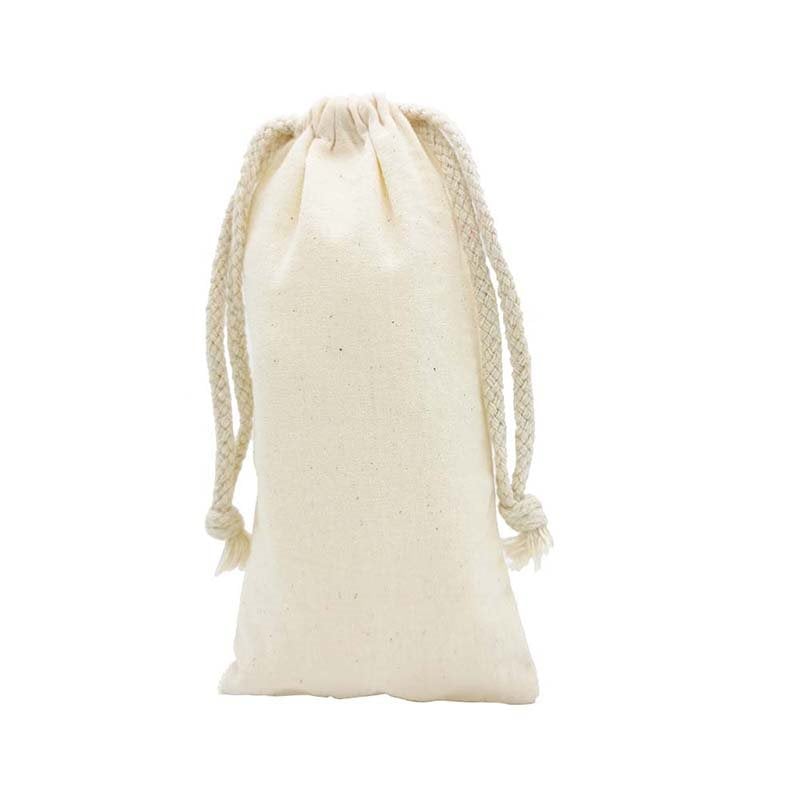 Picture of Small Calico Drawstring Bags size 100mmx200mm
