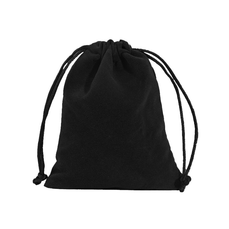 Picture of Black Velvet Jewellery Gift Pouch - Double Sided Velvet