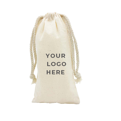 Picture of Printed Calico Drawstring Bags size 100mmx200mm