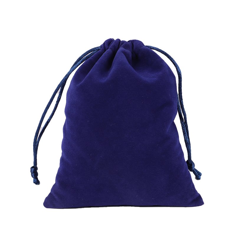 Picture of Royal Blue Velvet Jewellery Gift Pouch - Double Sided Velvet