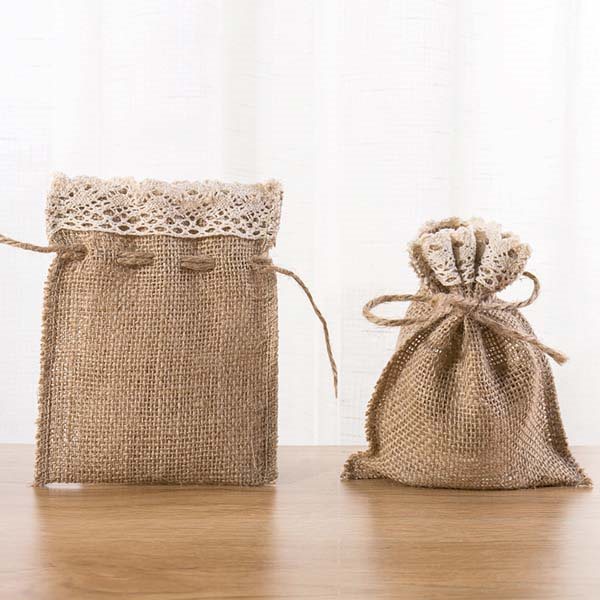 Picture of Small Hessian Lace Bags