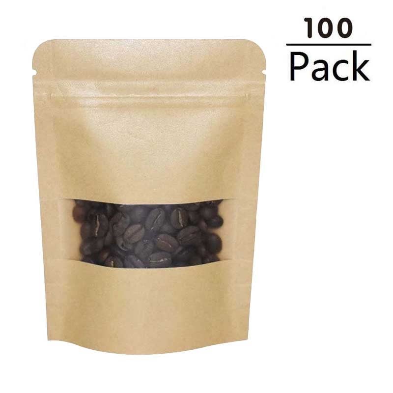 Picture of 1kg Kraft Stand Up Pouches with Clear Window