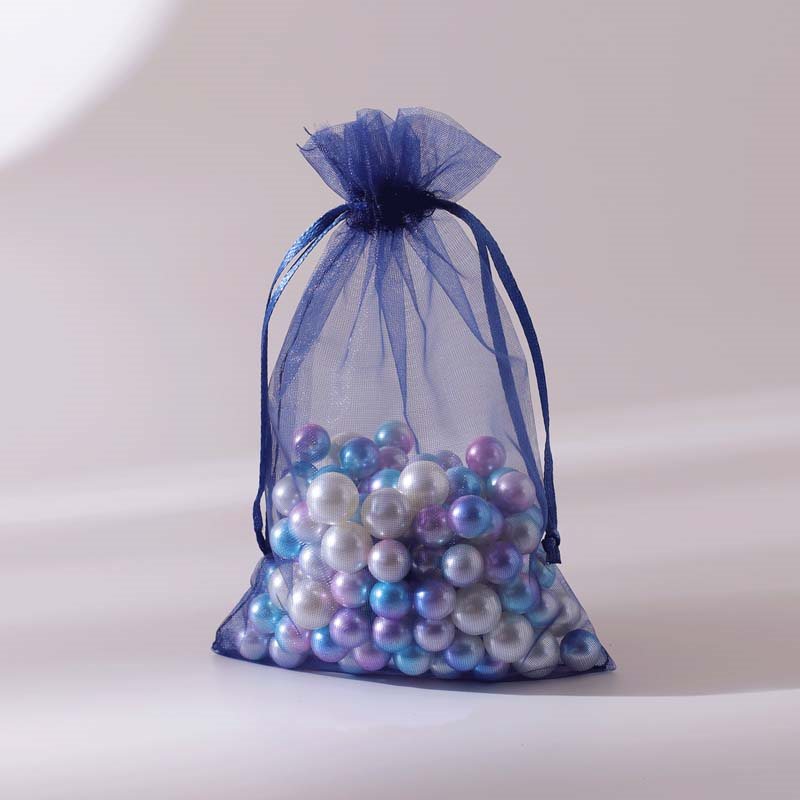 Picture of Navy Blue Organza Bags