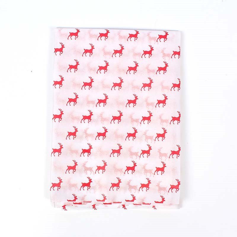 Christmas red deer pattern tissue paper 700x500mm - 50 sheets