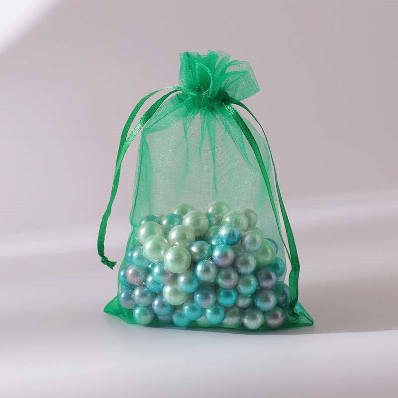 Picture of Grass Green Organza Bags 