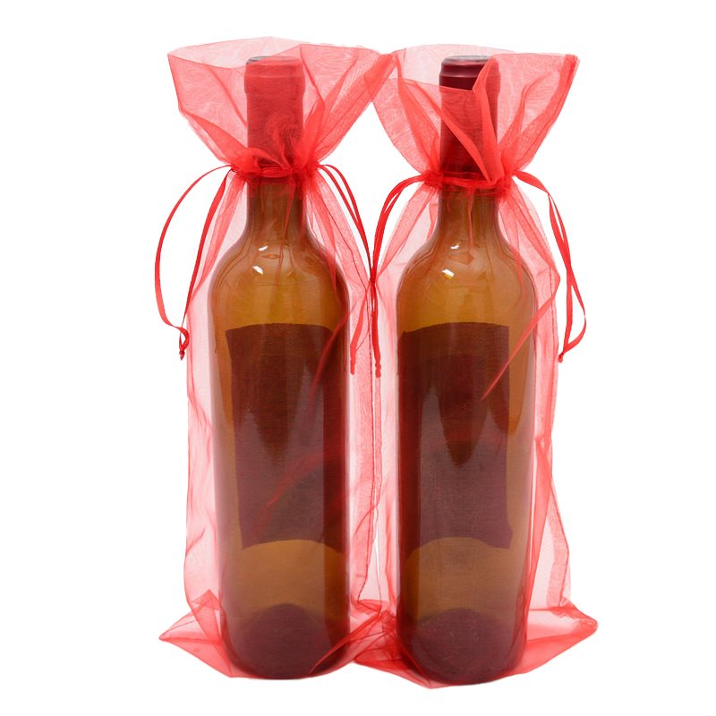 Picture of Red Gusseted Organza Bags