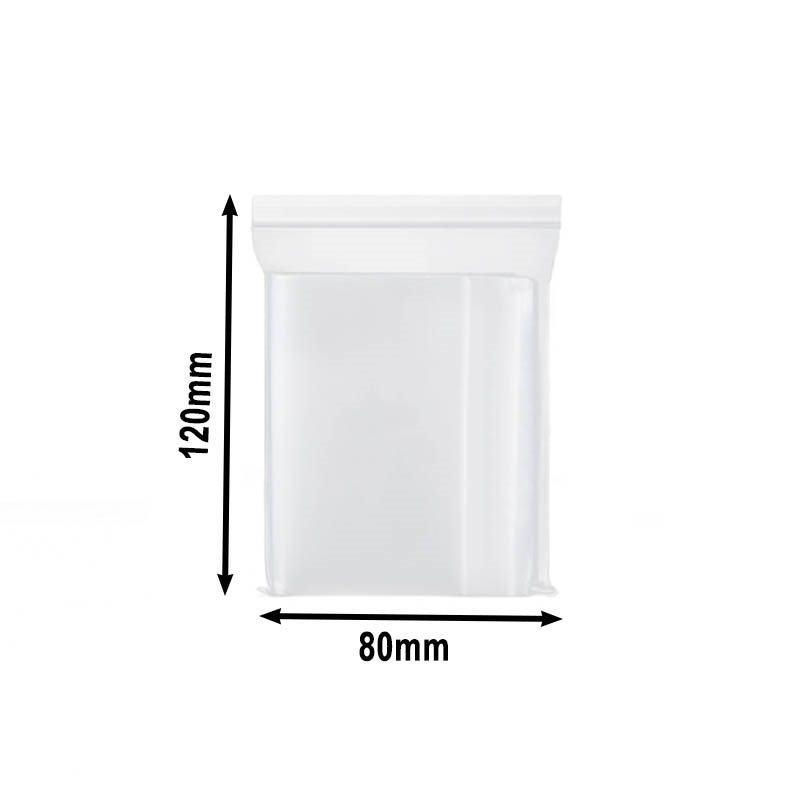 Lot De 10 Sachets Zip Plastique Transparents 80x120 Mm - Neufs, épaisseur 50u, Origine Chine