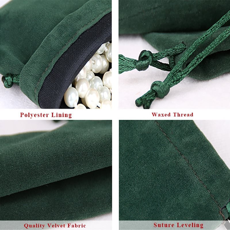 Picture of Burgundy Velvet Drawstring Bags