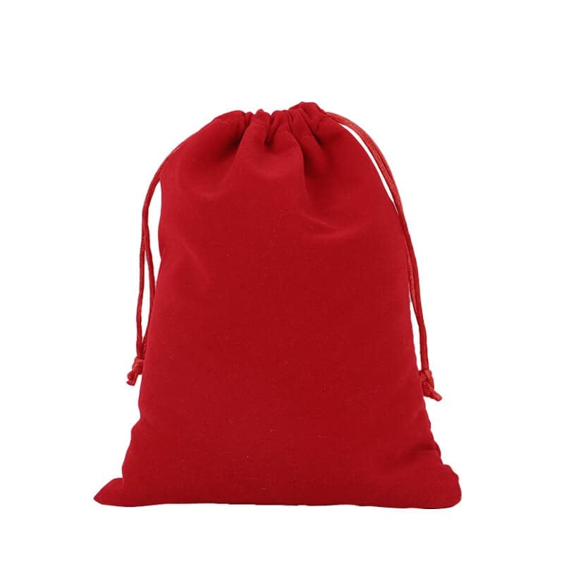 Picture of Red Velvet Jewellery Gift Pouch - Double Sided Velvet