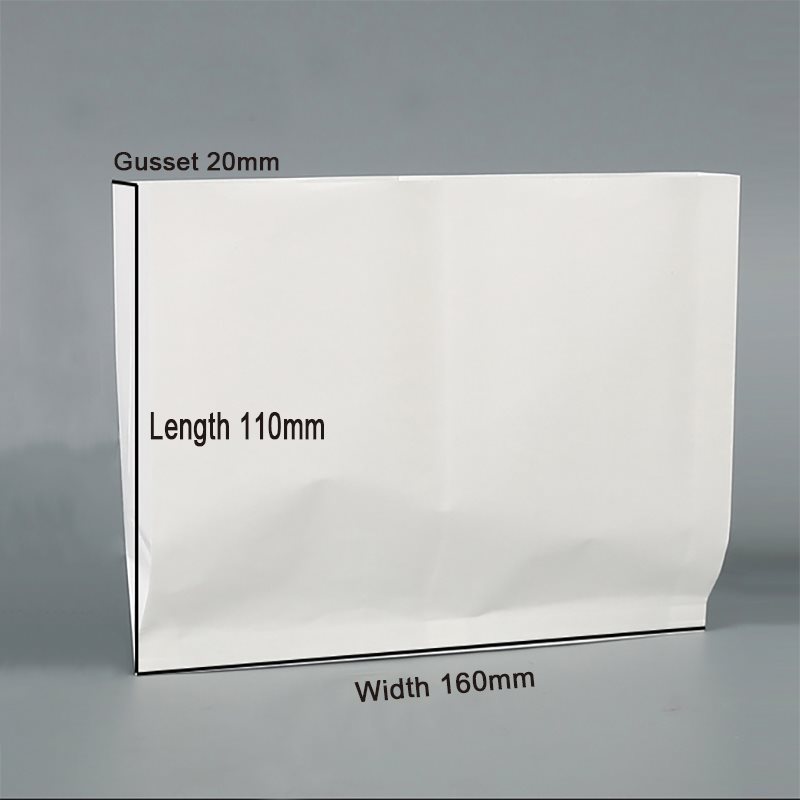 Picture of White Grease Resistant Paper Bags - Flat bottom