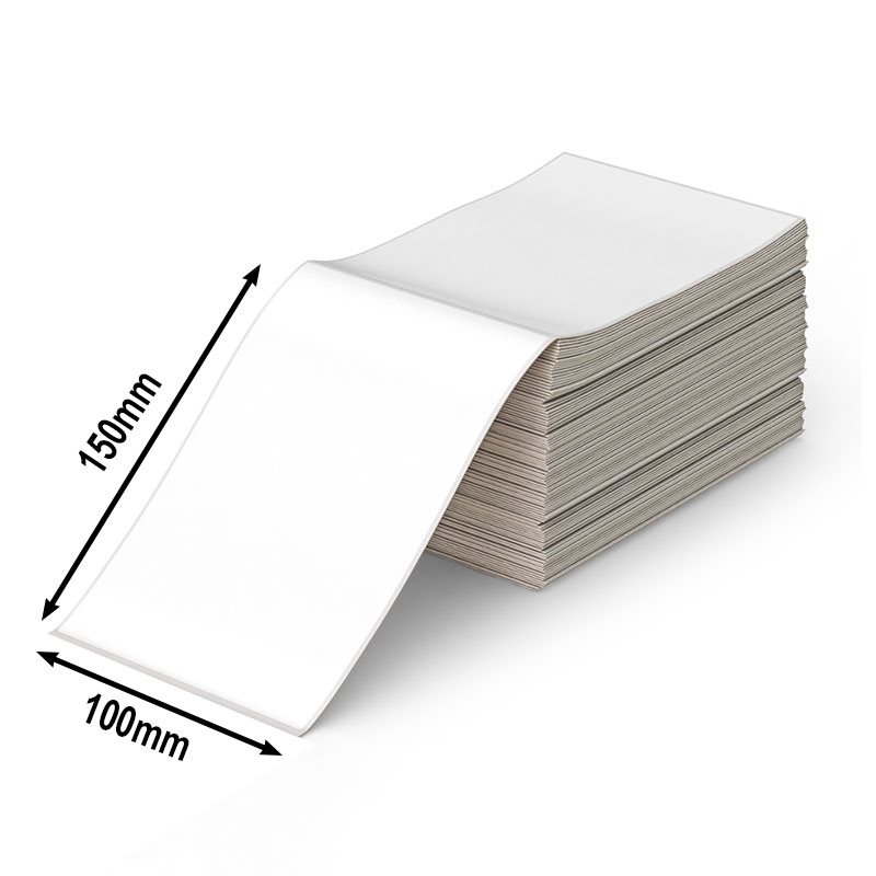 6 Stacks 100x150mm Direct Thermal Shipping Labels Perforated 1000 Sheets/Stack