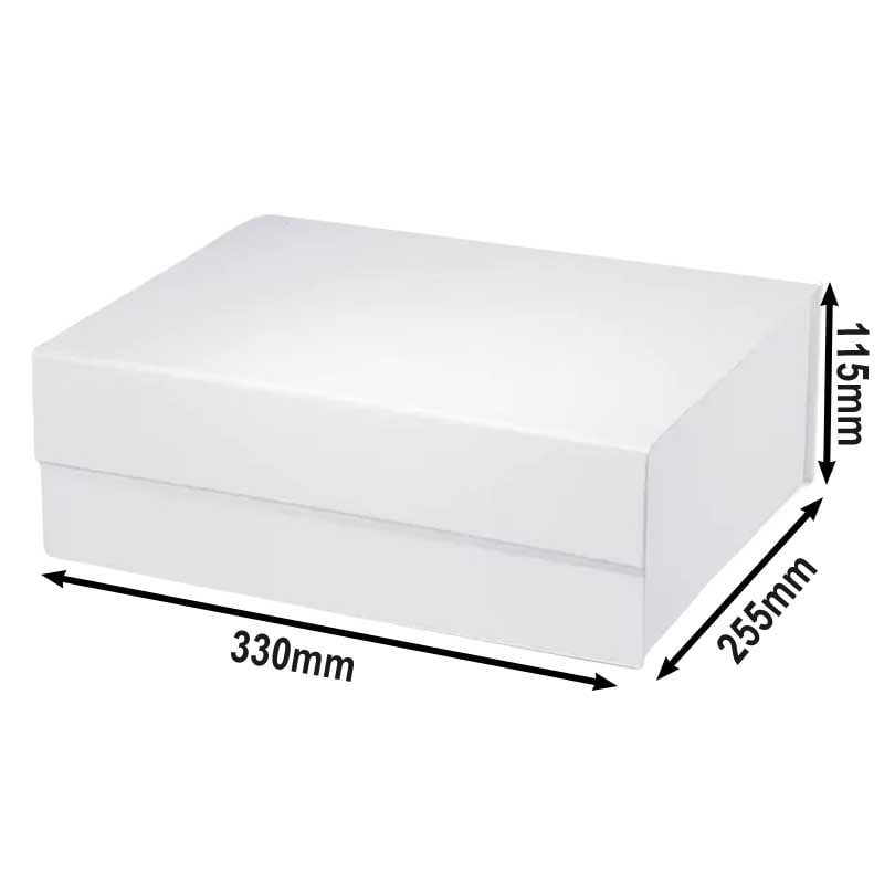 A4 Magnetic Gift Boxes White 330x255x115mm - 25pcs sku image