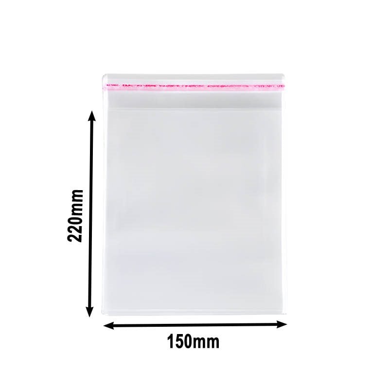 Peel and Seal Cellophane Bags 150x220mm - 1000pcs sku image