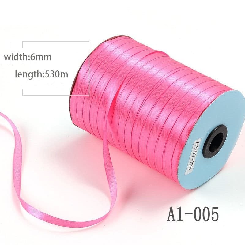 Pink Single Sided Satin Ribbon 6mmx530M sku image