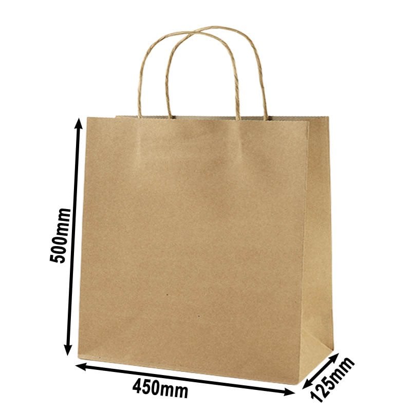 50pcs Large Brown Paper Carry Bags 450x500mm