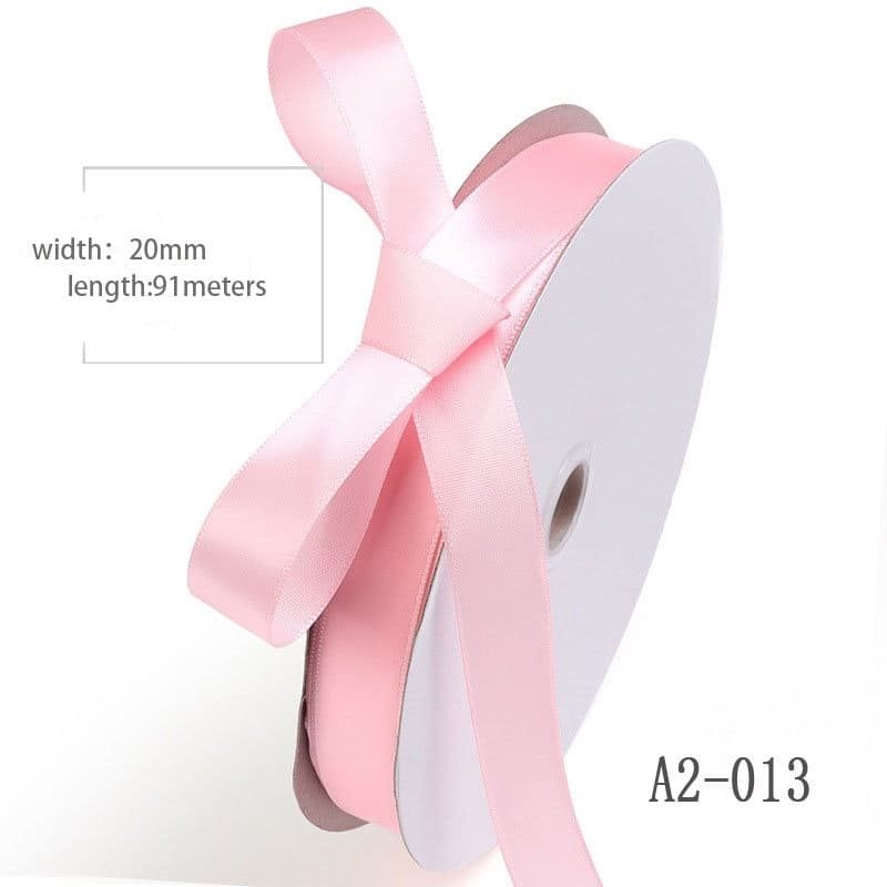 20mmx91M Pink Double Sided Satin Ribbon