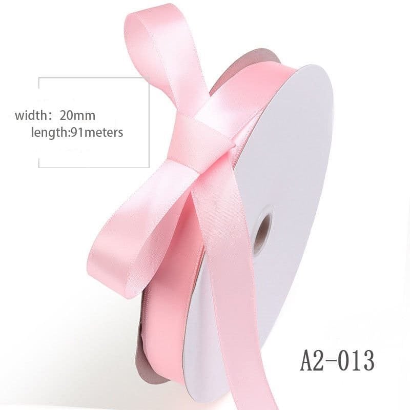 Pink Double Sided Satin Ribbon 20mmx91M sku image