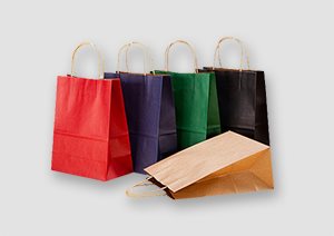 Coloured Paper Bags - Twisted Handles