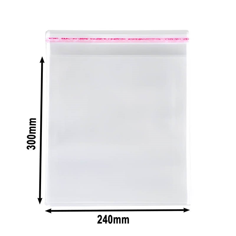 Peel and Seal Cellophane Bags 240x300mm - 1000pcs sku image