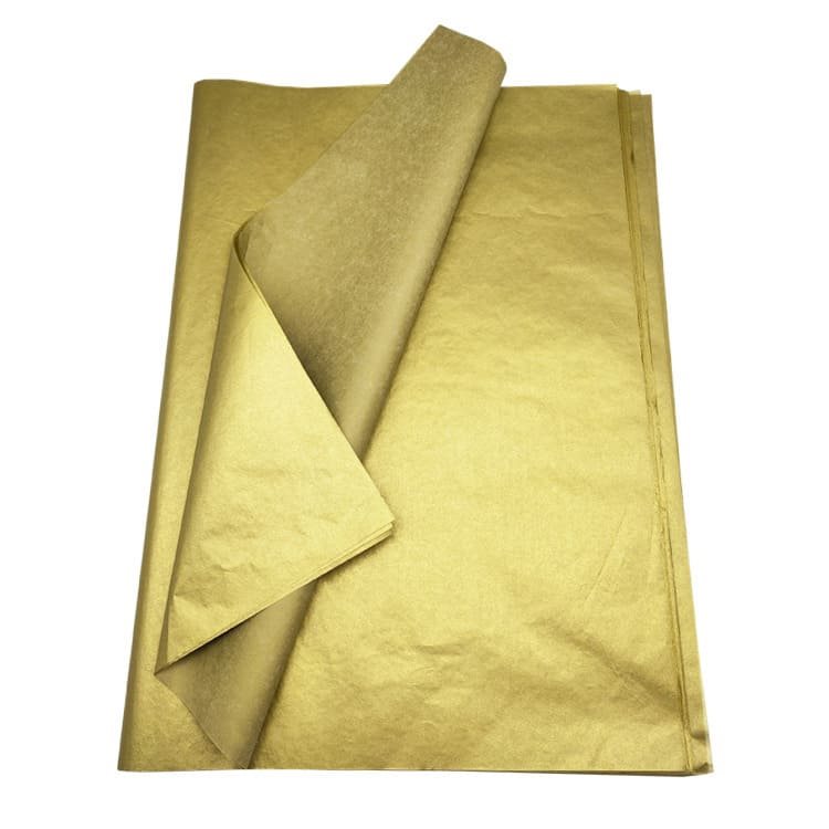 240 Sheets Metallic Gold Tissue Paper 750x500mm