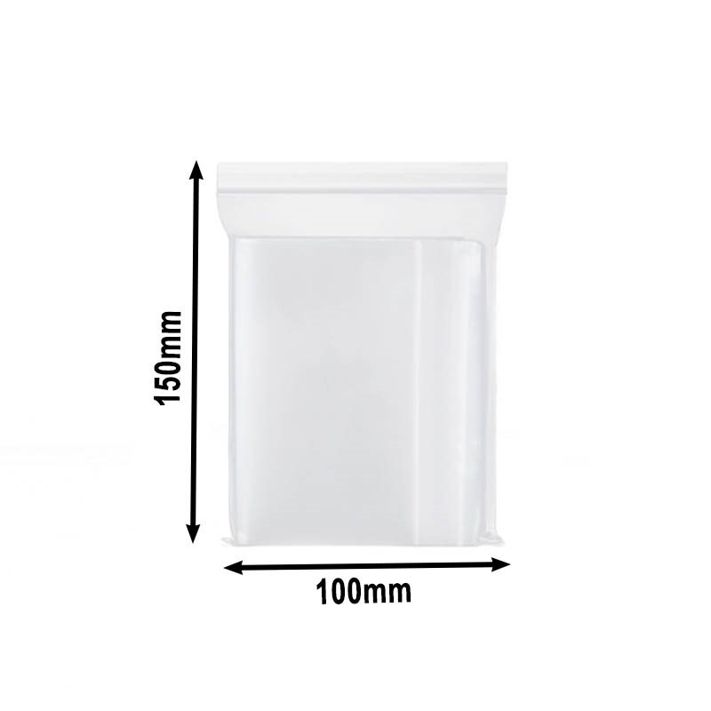 1000pcs Resealable Plastic Poly Bags 100x150mm