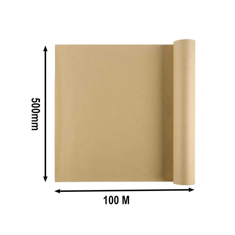 500mmx100M Brown Kraft Paper Roll Multipurpose Wrapping Paper
