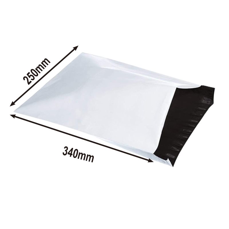 100pcs Medium Poly Mailer Bags A4 Size 250x340mm Waterproof