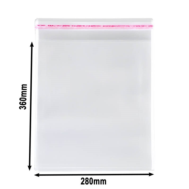 Peel and Seal Cellophane Bags 280x360mm - 1000pcs sku image