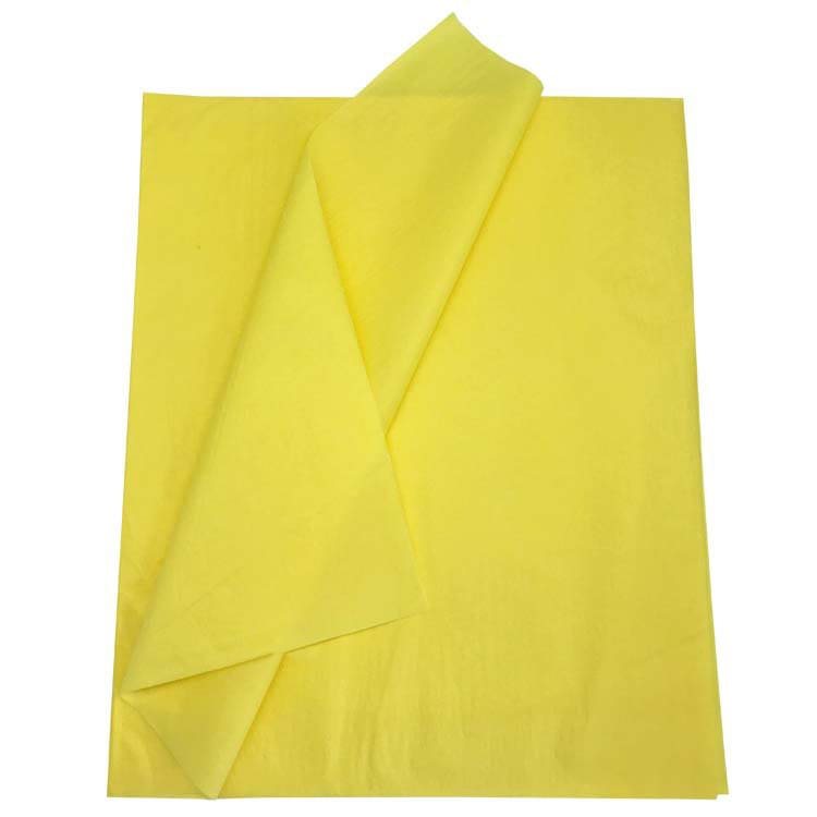 480 Sheets Light Yellow Tissue Paper Bulk 750x500mm