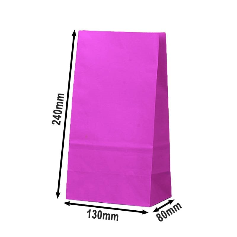 Medium Purple Paper Gift Bags 130x240mm - 100pcs sku image