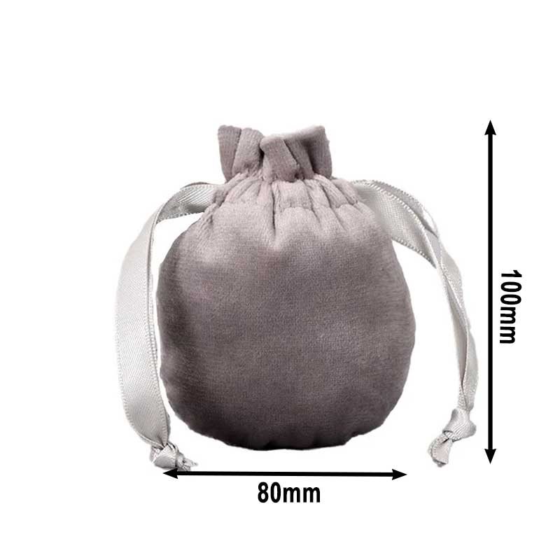 Gray Velour Jewelry Bags | Quantity: 25 | Width: 4 inch by Paper Mart