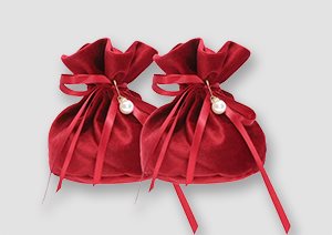 Velvet online favour bags