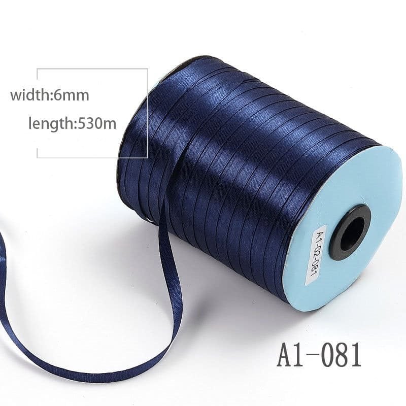 Dark Blue Single Sided Satin Ribbon 6mmx530M sku image