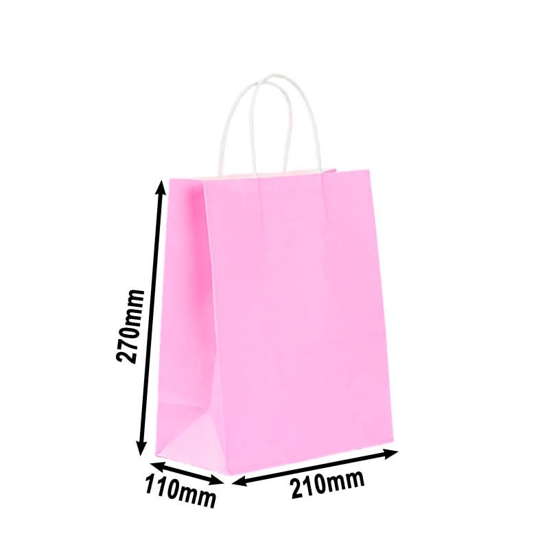 Small Light Purple Paper Carry Bags 210x270mm - 50pcs sku image