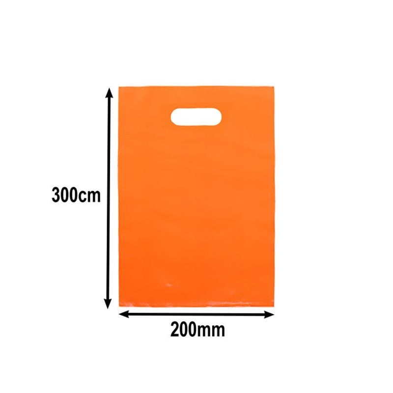 Small Plastic Carry Bags 200x300mm Orange - 100pcs sku image