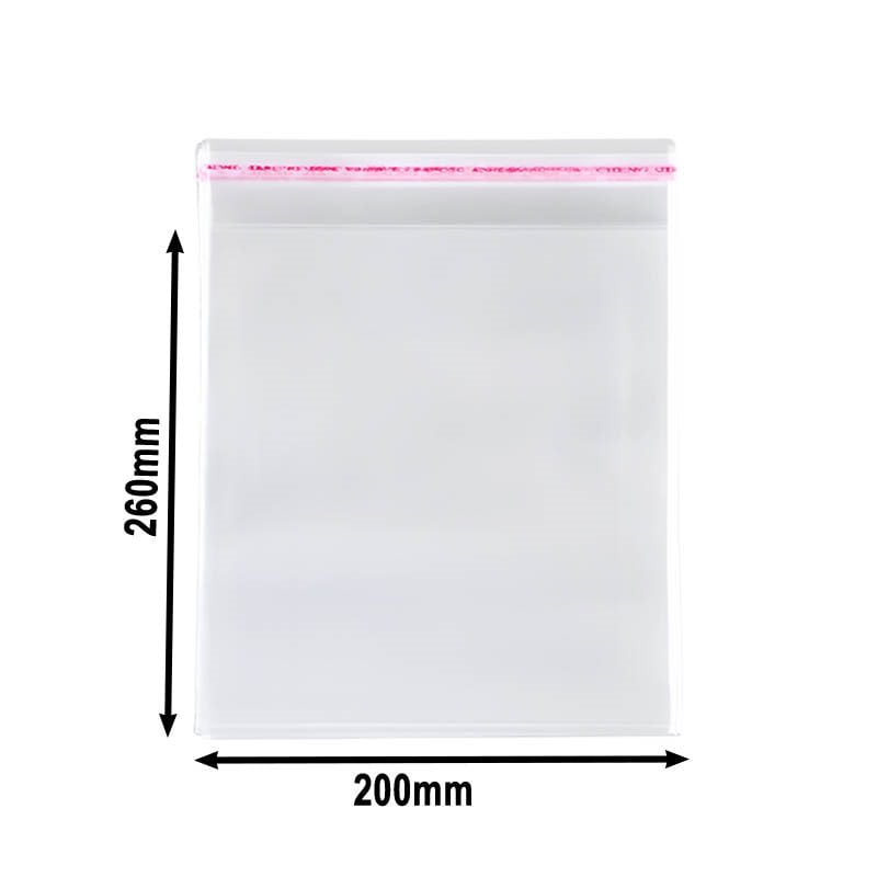 Peel and Seal Cellophane Bags 200x260mm - 1000pcs sku image