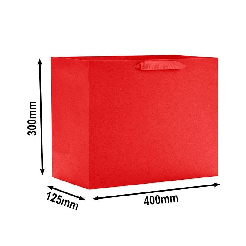 Matt Red Laminated Paper Bags 400x300mm - 50pcs sku image