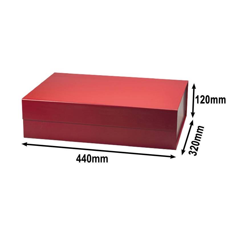 12pcs A3 Magnetic Gift Boxes 440x320x120mm - Matt Red