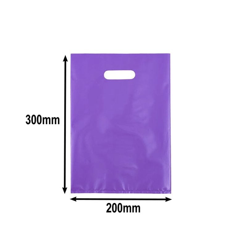 Small Plastic Carry Bags 200x300mm Purple - 100pcs sku image