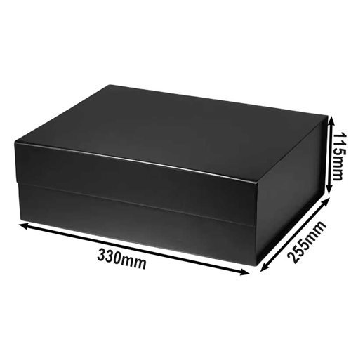 25pcs A4 Deep Gift Wrapping Boxes with Lids Matte Black