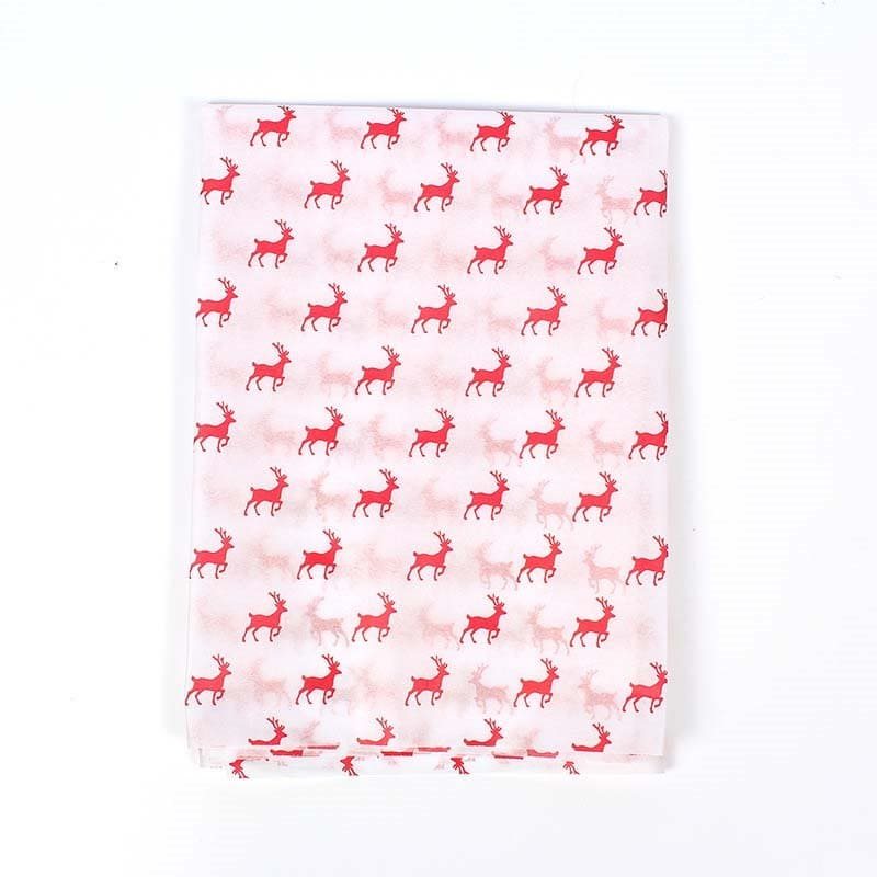 50 Sheets Christmas Deer Patten Tissue Paper 500x700mm